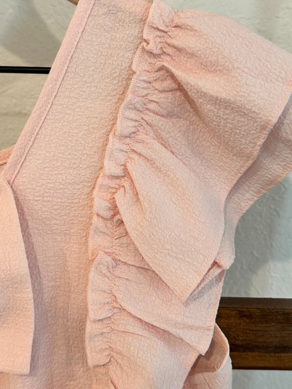 Pink Ruffle Sleeve Bow Back Blouse Small Feminine Coquette Top NWOT - Picture 7 of 11